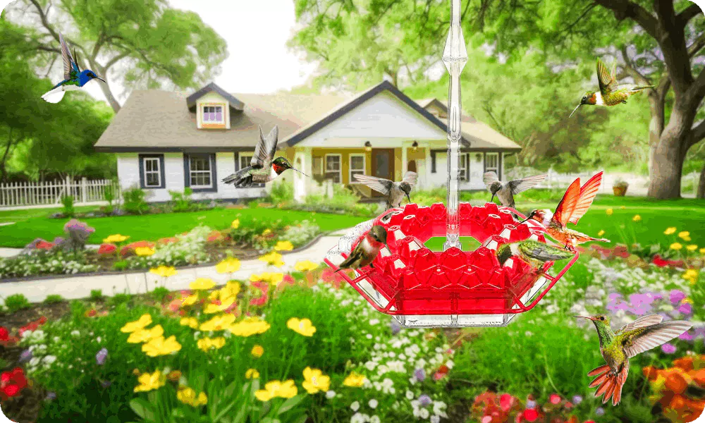 features of Sherem Hummingbird Feeder